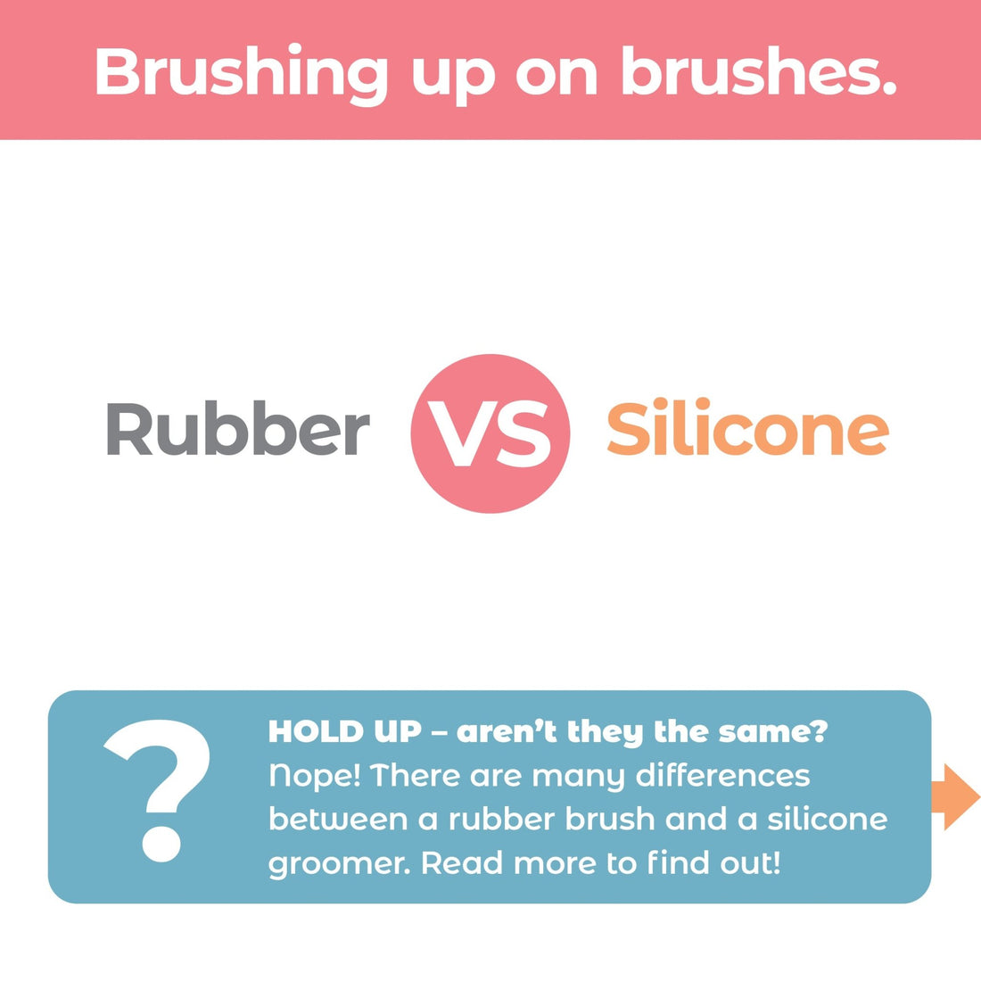 Rubber VS Silicone Pet Brushes - What's the difference?